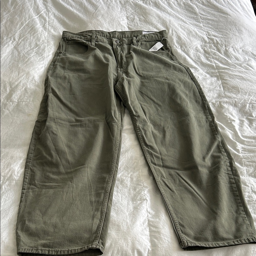 GAP Olive Green Barrel Pants